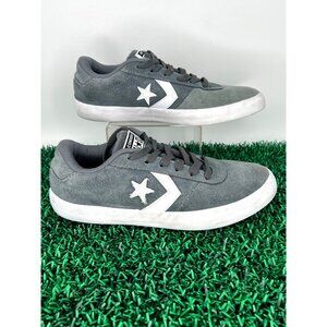 Converse Womens Size 7 Gray & White Suede Leather‎ Sneakers